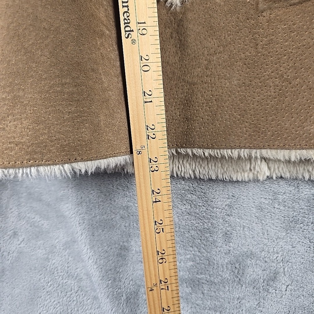 Wilsons Leather Jacket Womens Large Brown Faux Fur Trim Penny Lane Style Y2k - Picture 10 of 12